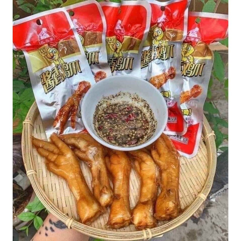 Set 5 Chân Gà Tứ Xuyên Gói 1 Chiếc 32Gr - Có Mix Màu Vàng Đỏ