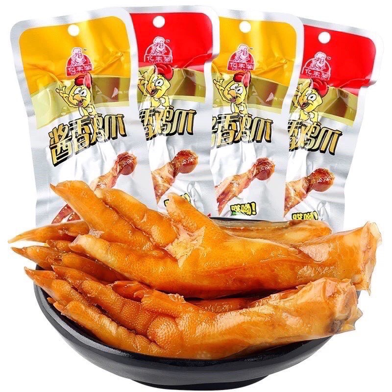 Set 5 Chân Gà Tứ Xuyên Gói 1 Chiếc 32Gr - Có Mix Màu Vàng Đỏ