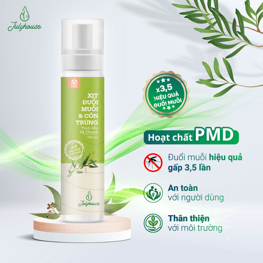 Ảnh Xịt phòng Julyhouse 20ml/150ml tinh dầu sả chanh thơm mát như Spa công thức cải tiến mới 4