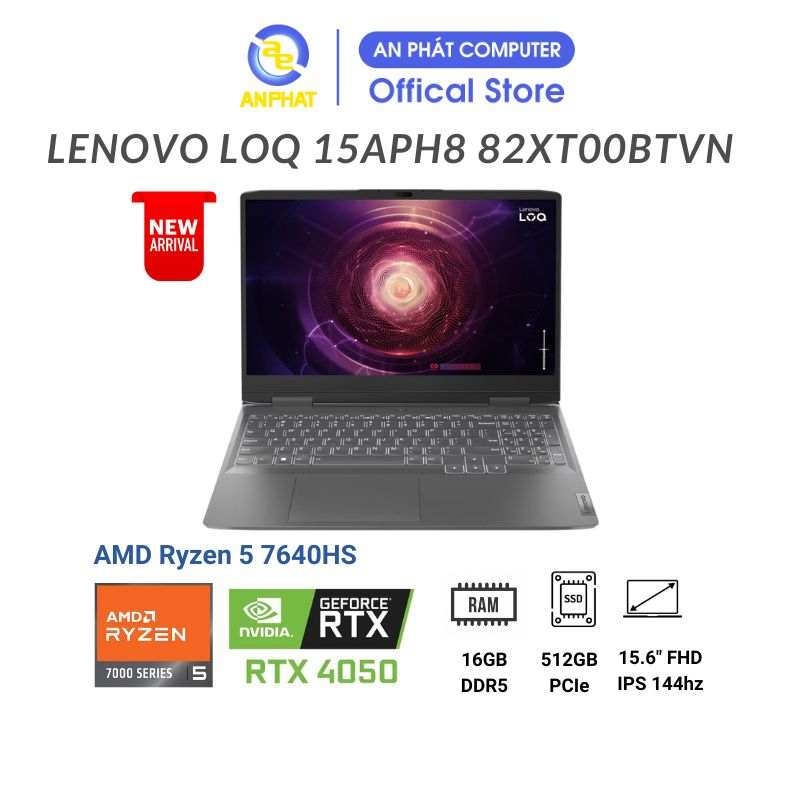 Laptop Lenovo LOQ 15APH8 82XT00BTVN (AMD Ryzen 5 7640HS | RTX 4050)