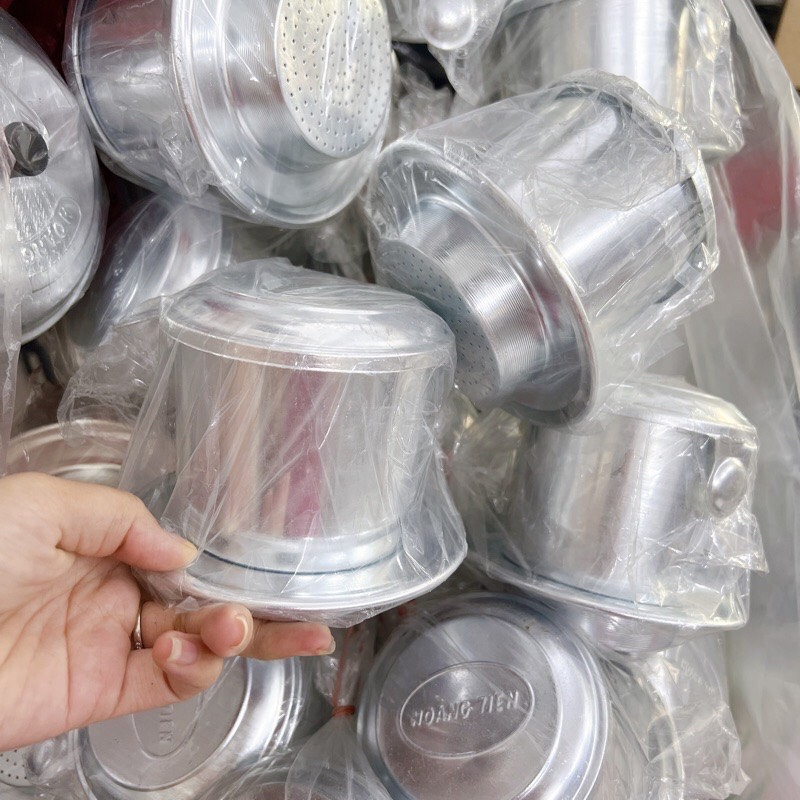 Phin pha cà phê cafe nhôm to cỡ lớn đại  100g,200g 500g loại đẹp sáng bóng