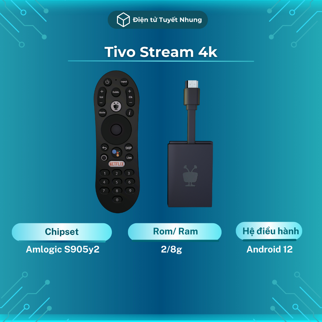 Tivo Stream 4k 2022, Có Netflix, Truyền Hình, Bóng Đá Free Android