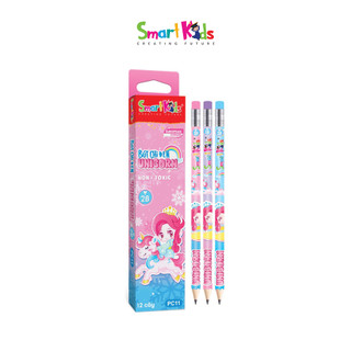Combo 3/6/12 Bút chì họa tiết 2B Smartkids  Unicorn PC11 (12 cây/hôpj)