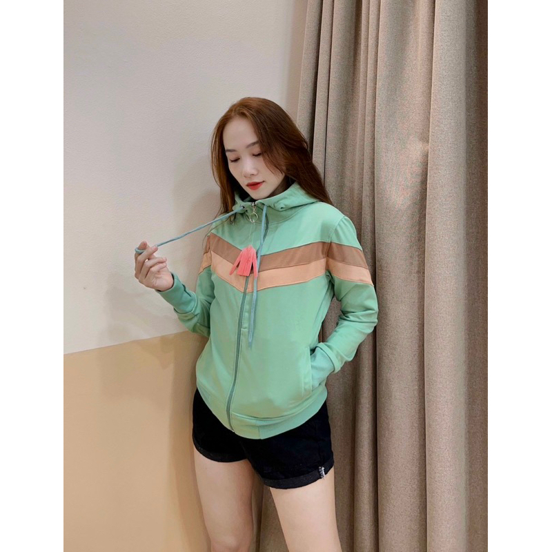 ÁO KHOÁC NỮ PHỐI COTTON DA CÁ BIGSIZE 3XL 70-76kg