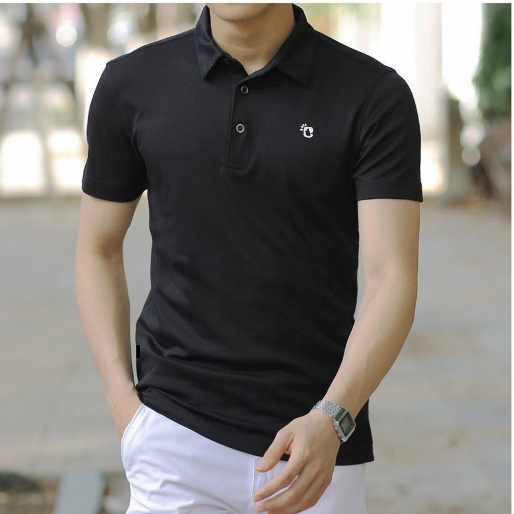 Ảnh Áo thun polo thể thao nam Gấu 194 vải thun lạnh co dãn 4 chiều, cổ trụ lá from regular fit - PL chân gấu 3