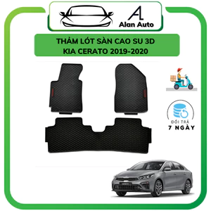 Thảm lót sàn ô tô Kia Cerato, Kia K3 2019-2022, bộ trải sàn cao su PVC đúc, không mùi an toàn dễ dàng vệ sinh giá tốt