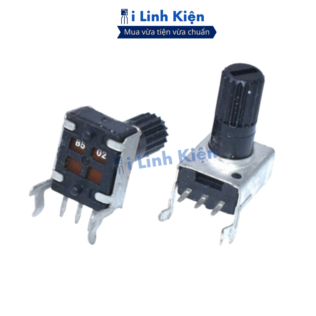 Chiết áp đơn RV09 1K - 100K 3 chân nằm chân đứng chính hãng ilinhkien