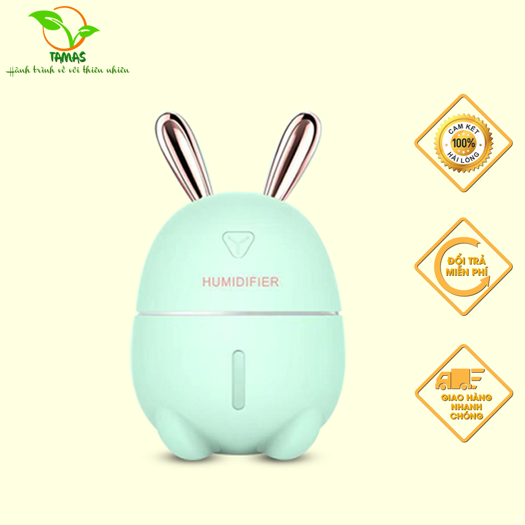 Ảnh Máy phun sương tạo độ ẩm & khuếch tán tinh dầu hình thỏ, giúp căn phòng luôn thơm mát, có thể dùng làm đèn trang trí. 3