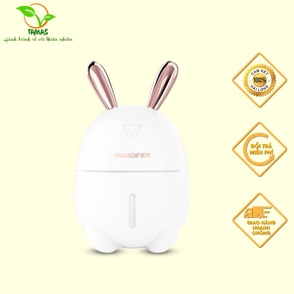 Ảnh Máy phun sương tạo độ ẩm & khuếch tán tinh dầu hình thỏ, giúp căn phòng luôn thơm mát, có thể dùng làm đèn trang trí. 2
