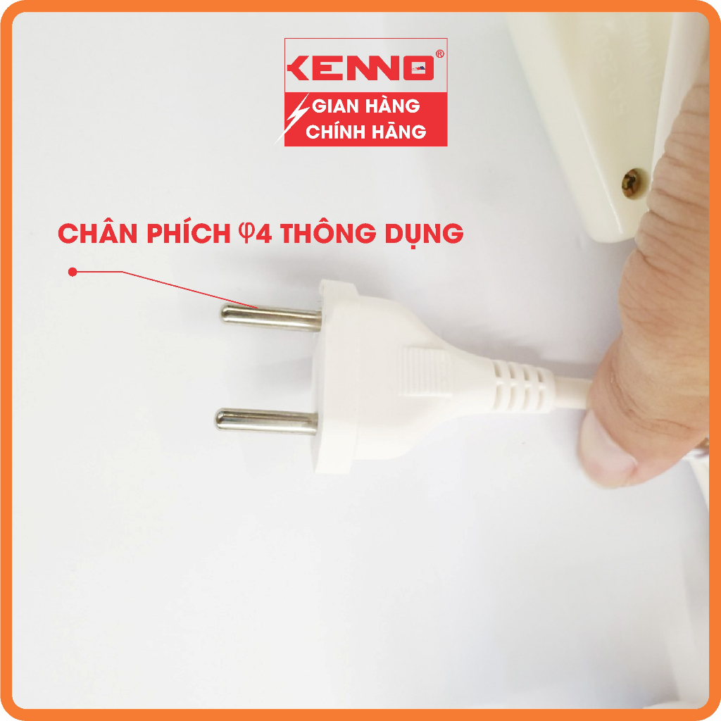 Bộ dây đuôi đèn liền công tắc dạ quang Kenno DS sẵn phích cắm