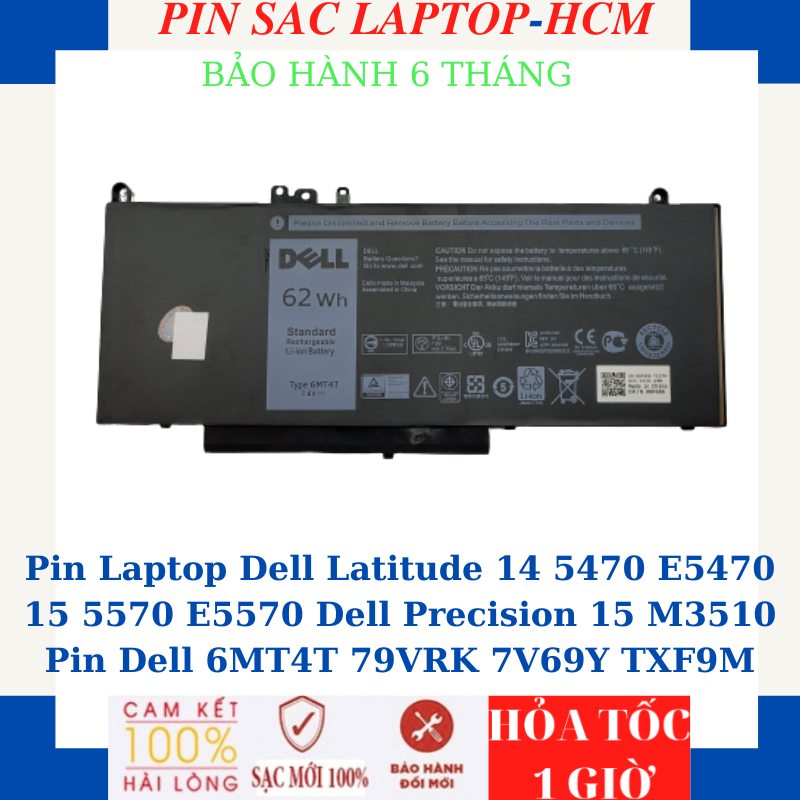 Pin Laptop Dell Latitude 14 5470 E5470 15 5570 E5570 Dell Precision 15 ...