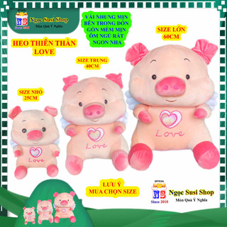 GỐI ÔM THÚ BÔNG CON HEO THIÊN THẦN ĐẸP NHƯ ẢNH CAO CẤP RẤT NHẸ ÔM NGỦ - đồ chơi doll toy búp bê NGỌC SUSI