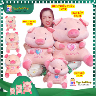 GỐI ÔM THÚ BÔNG CON HEO THIÊN THẦN ĐẸP NHƯ ẢNH CAO CẤP RẤT NHẸ ÔM NGỦ - đồ chơi doll toy búp bê NGỌC SUSI