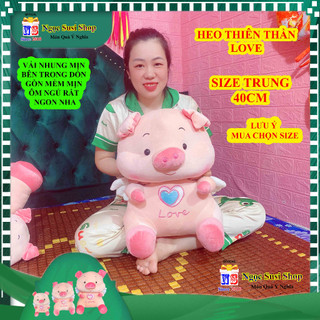GỐI ÔM THÚ BÔNG CON HEO THIÊN THẦN ĐẸP NHƯ ẢNH CAO CẤP RẤT NHẸ ÔM NGỦ - đồ chơi doll toy búp bê NGỌC SUSI