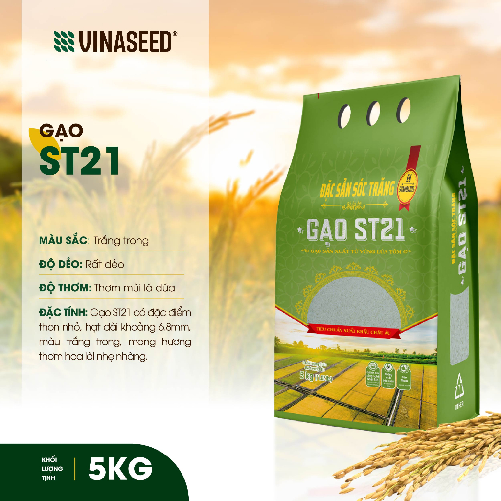 Gạo - Vinaseed ST21 - 1túi/5kg (mới) | Shopee Việt Nam