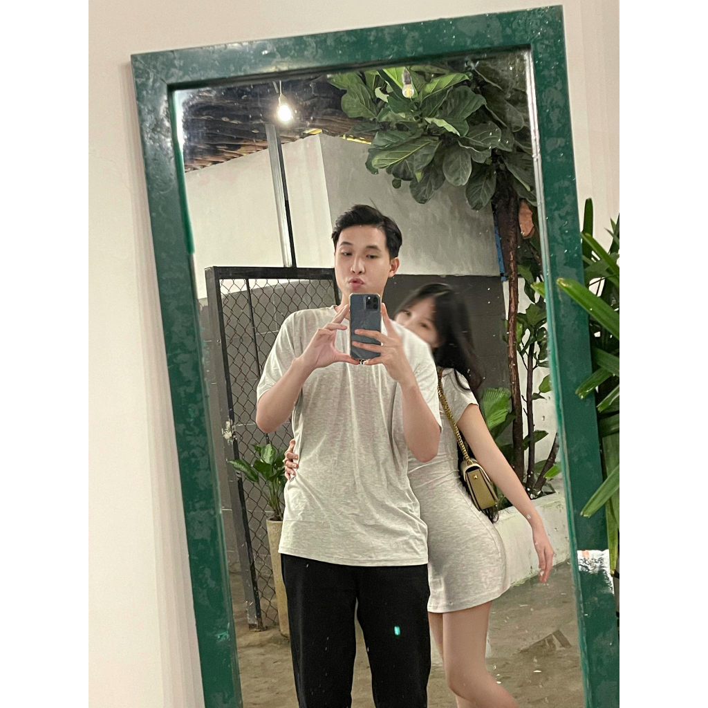 Set đôi 1ESS<3 𝐋𝐎𝐕𝐄 𝐅𝐎𝐑𝐄𝐕𝐄𝐑 𝐒𝐄𝐓 MÀU TIÊU XÁM - áo dáng xuông và váy body ôm eo
