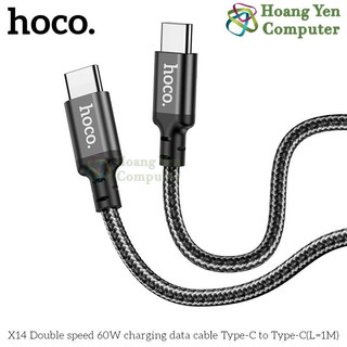 Cáp Sạc Type C to Type C 60W Hoco X14 - Chiều Dài 1M, 2M - Chính Hãng - Hoàng Yến Computer
