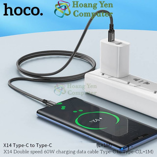 Cáp Sạc Type C to Type C 60W Hoco X14 - Chiều Dài 1M, 2M - Chính Hãng - Hoàng Yến Computer