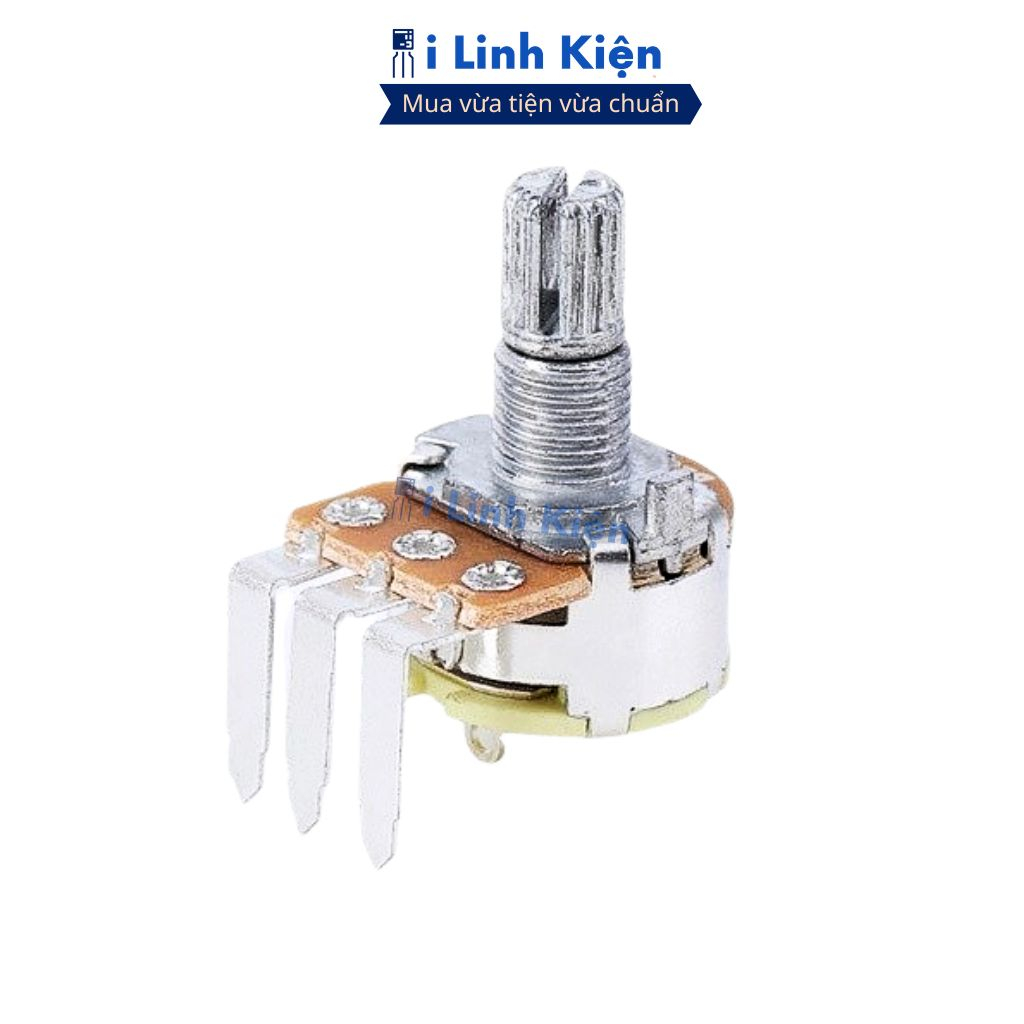 Biến trở 5K 10K 50K 100K 500K WH148 chân cong có công tắc ilinhkien