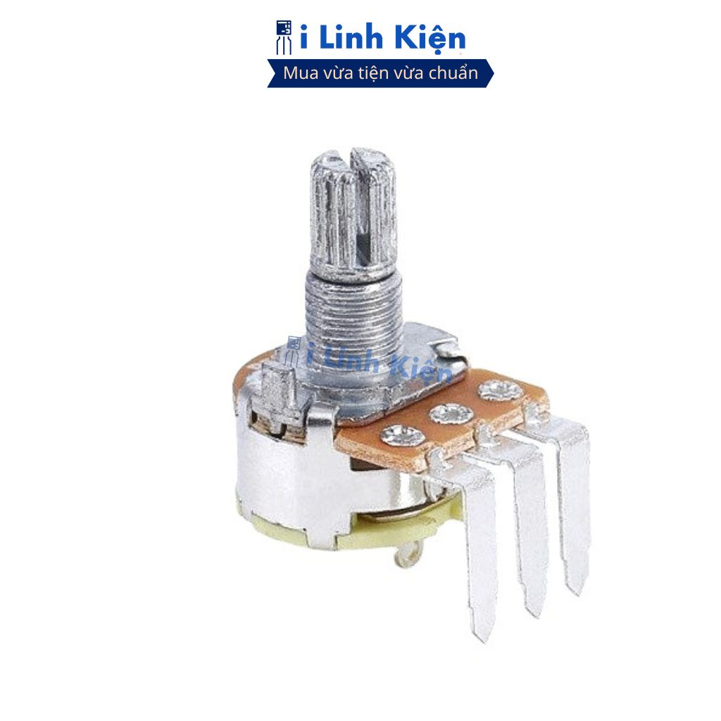 Biến trở 5K 10K 50K 100K 500K WH148 chân cong có công tắc ilinhkien