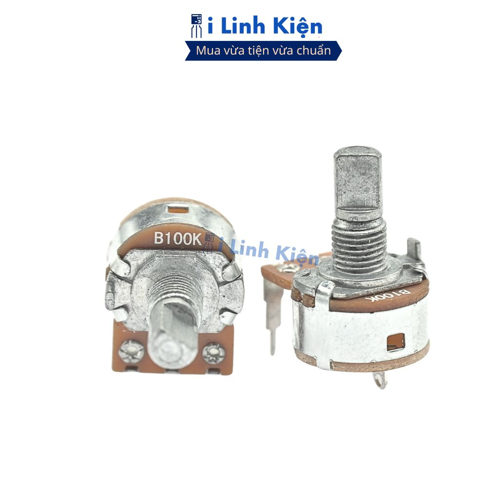Biến trở 5K 10K 50K 100K 500K WH148 chân cong có công tắc ilinhkien