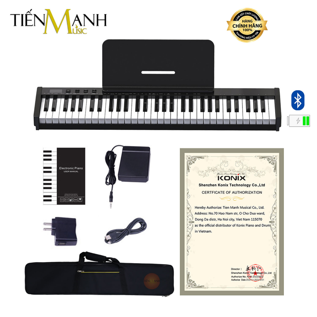 [Mẫu Mới, Cao Cấp] Đàn Piano Điện Konix PH61S - 61 Phím Nặng Cảm Ứng ...