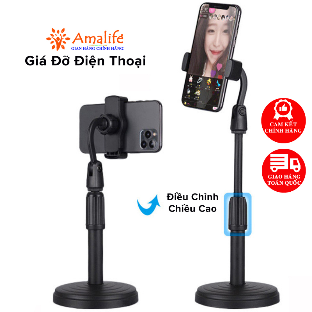 Ảnh Giá Đỡ Điện Thoại Livestream Xem Video Ổn Định Xoay 360 Độ dùng để Quay Phim Ghi Hình Đa Năng Chính Hãng Amalife 1