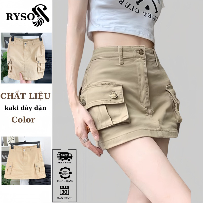 Chân Váy Ngắn RYSO FASHISiêu Hot Có Quần Trong Lên From Xinh phong cách năng động