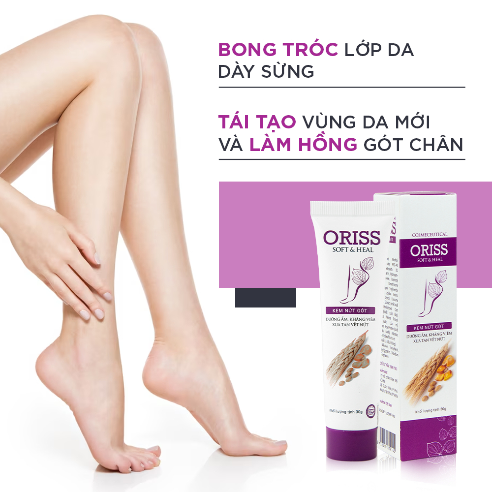 Kem nứt gót và dưỡng da chân tay Oriss tinh chất nghệ và trầu không tái tạo làm hồng gót Tuýp 30gr