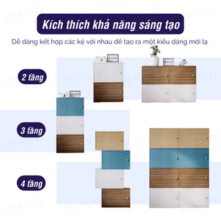 Kệ Sách Tổ Ong Đa Năng FIVO FB03, Tấm Lưng Chắc Chắn, Hộc Tủ Rộng Rãi, Để Đồ Tiện Lợi, Decor Linh Hoạt, Đa Dạng Màu Sắc