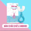 Bàn chải đánh răng chữ U midkid cho bé từ 2 tuổi, xoay 180 độ , massage răng, chất liệu nhựa mềm an toàn cho trẻ