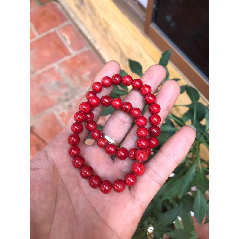 vòng tay san hô đỏ 8ly