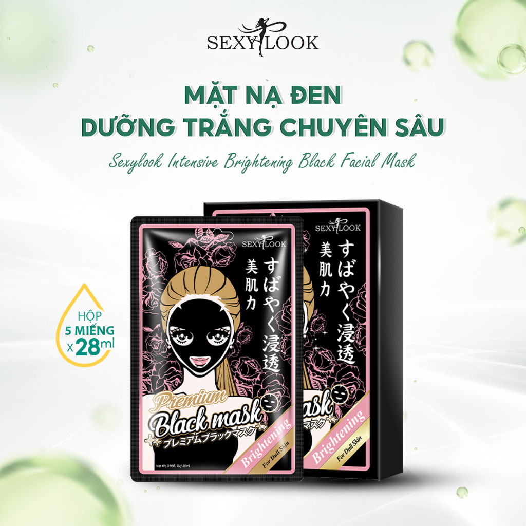 Ảnh Mặt Nạ Đen Ngọc Trai SEXYLOOK Dưỡng Trắng Chuyên Sâu (5 miếng x 28ml) 2