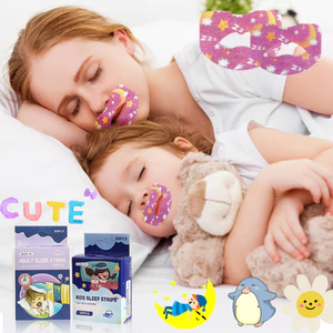 Hộp miếng dán miệng chống ngáy ngủ dùng cho người lớn và trẻ em. Miếng dán khép miệng chống ngáy