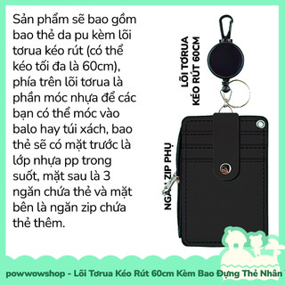 [Sẵn VN - Hỏa Tốc] Tơrua Kéo Rút 60cm Kèm Bao Đựng Thẻ Nhân Viên Da Pu Kiêm Ví Tiện Dụng Hoạt Hình Anime Manga Game