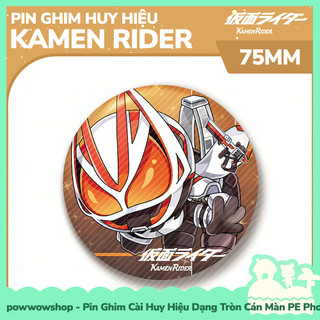 [Sẵn VN - Hỏa Tốc] Huy Hiệu Pin Ghim Dạng Tròn 75mm Cài Áo / Túi / Balo Màn PE Phong Cách Kamen Rider Hanging