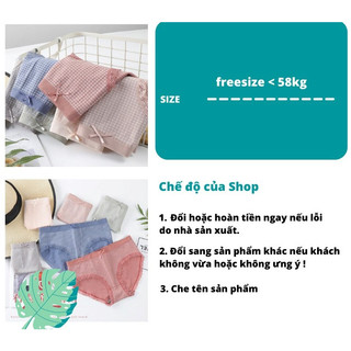 Quần Lót Nữ Cotton Siêu Thoáng Hoạ Tiết Caro, Quần lót mềm mại Viền Ren Kháng Khuẩn Mã Q04