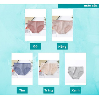 Quần Lót Nữ Cotton Siêu Thoáng Hoạ Tiết Caro, Quần lót mềm mại Viền Ren Kháng Khuẩn Mã Q04