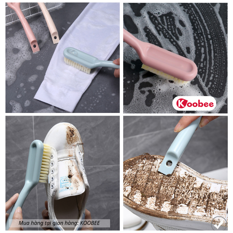 Bàn Chải Mềm Đa Năng KOOBEE Có Tay Cầm – Cọ Rửa Giày Dép, Quần Áo, Khe Góc, Làm Sạch Sâu, Không Trầy Xước (CSNC43)