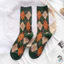 Tất nữ Vintage cổ cao họa tiết quả trám Chất liệu Cotton len mềm nhẹ và co dãn tốt và kháng khuẩn