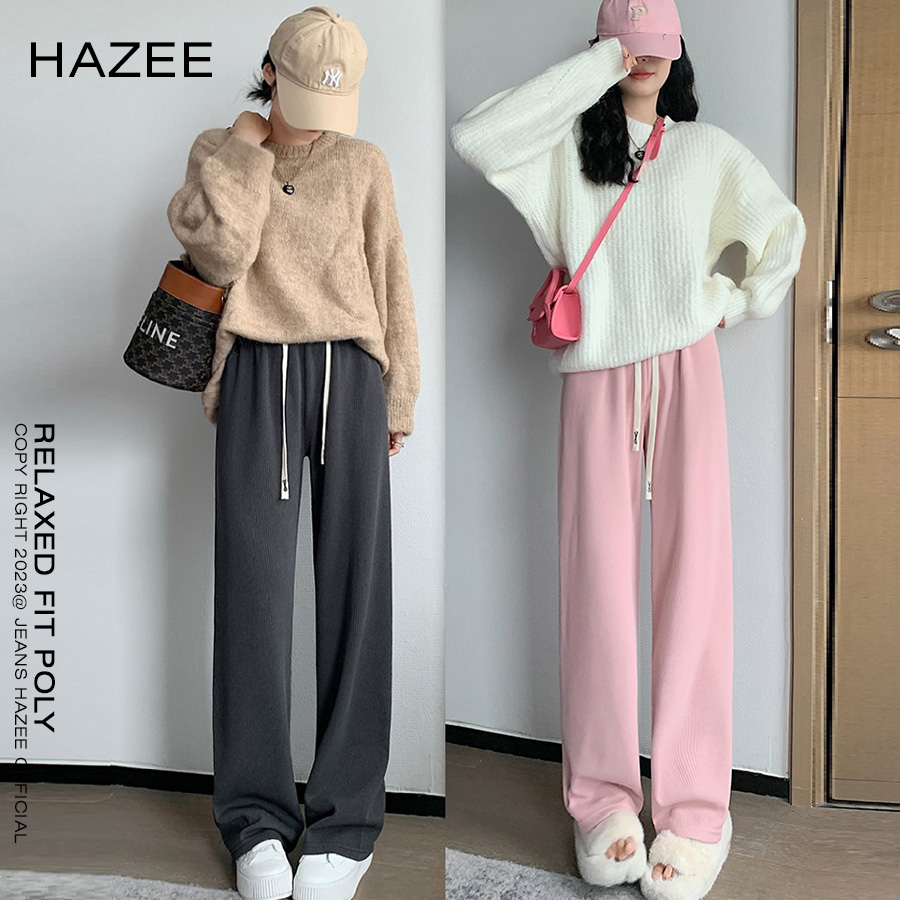 Quần Ống Rộng vải RUBY cullotes Xuất Hàn Cao Cấp HAZEE, Quần Ống Suông Nữ Lưng Chun Dây Rút 3 màu Ulzzang