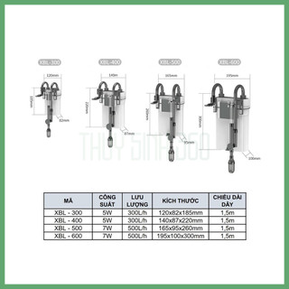 Máy Lọc Treo Có Hút Váng Xiaoli Sunsun XBL-300/400/500/600