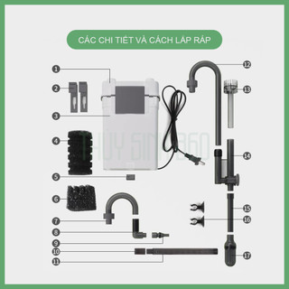 Máy Lọc Treo Có Hút Váng Xiaoli Sunsun XBL-300/400/500/600
