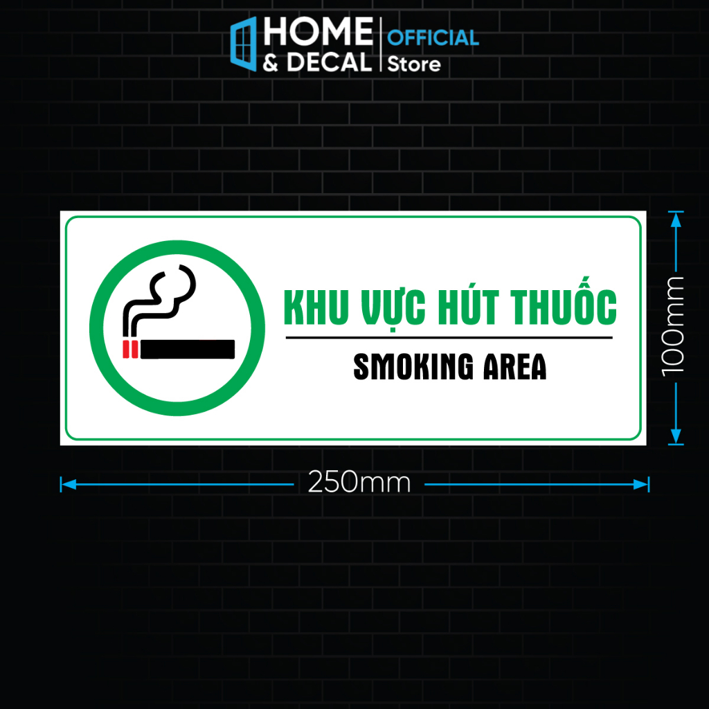 Decal Cấm Hút Thuốc, Sticker Biển Báo Không Hút Thuốc dùng cho Hàng ...