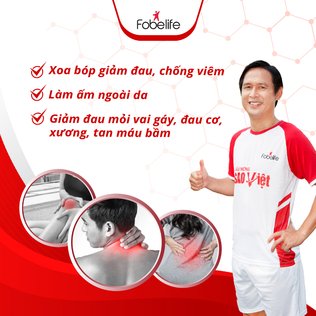 Dầu Nóng Sao Việt Fobelife Xoa Bóp Bong Gân, Đau Nhức Xương Khớp N2 - Chai 60/100ml