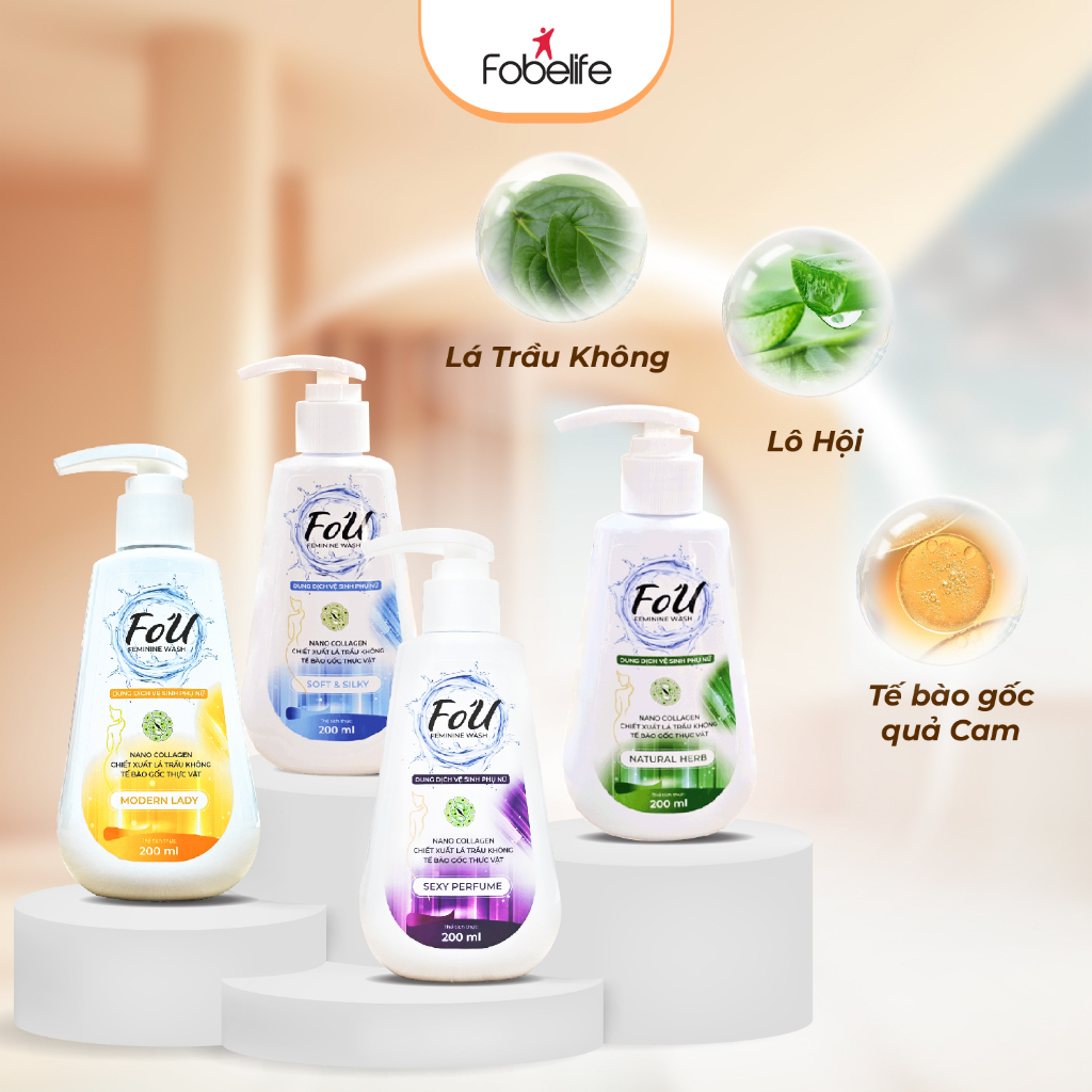 (Che Tên) Dung Dịch Vệ Sinh Fo'U Fobe Lá Trầu Không Mang Lại Hương Thơm Quyến Rũ, Săn da, Se khít vùng kín N1