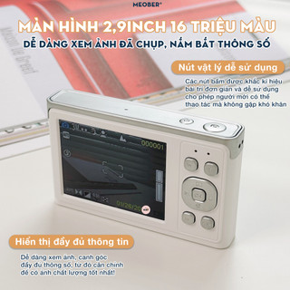[Tặng thẻ nhớ] Máy Chụp hình mini digital v2 50MP Super Zoom, quay phim 4K, video slow-mo, lens zoom vật lý 4X by Meober