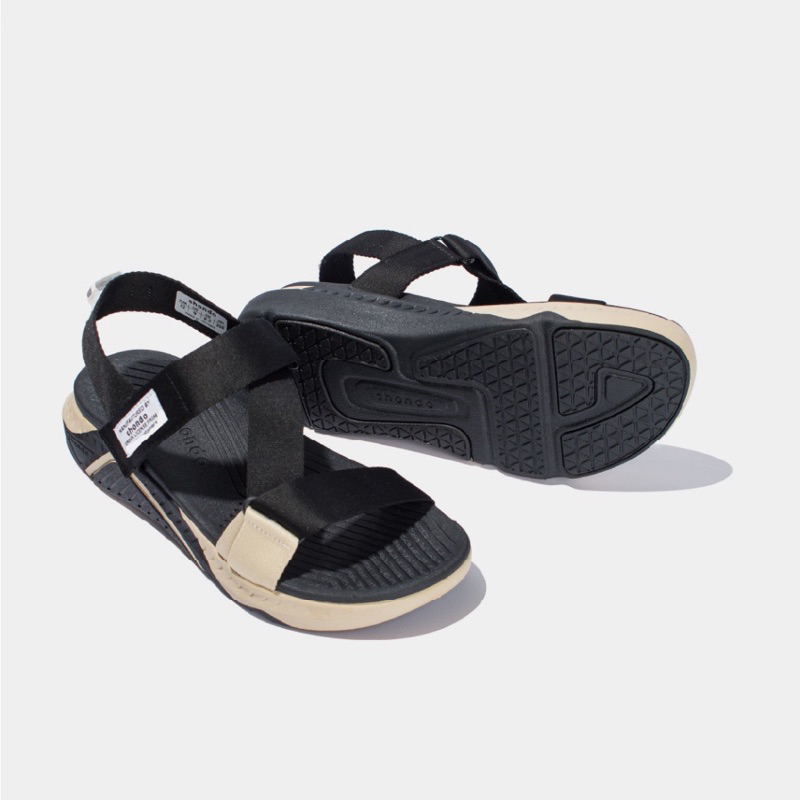 Ảnh Giày Sandal Nam Nữ SHONDO F7 Racing Màu Đen Be F7R1125 2