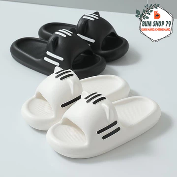 Dép bánh mì quai ngang nam nữ chống trơn trượt êm chân, Dép quai ngang nữ nhựa mềm hình hổ thoáng khí chống trơn trượt