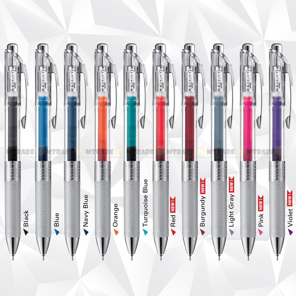 Ảnh Bút Gel Pentel Energel Infree BLN75TL 0.5mm 10 Màu Vỏ Trong 3